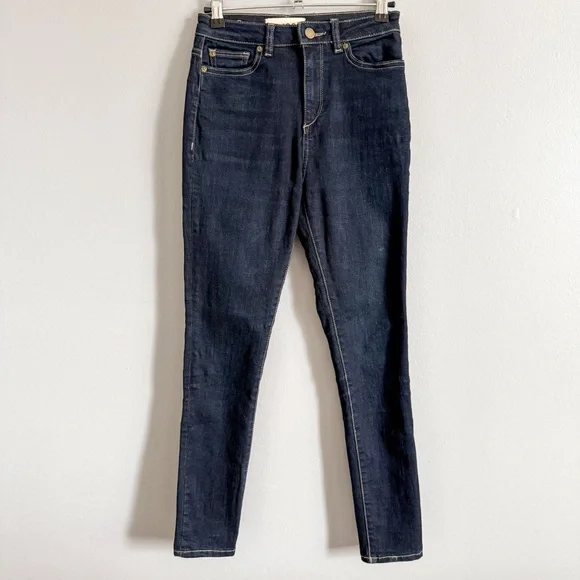 DL1961 Chrissy Skinny Dark Wash Premium Stretch Denim Size 24 - Picture 1 of 6